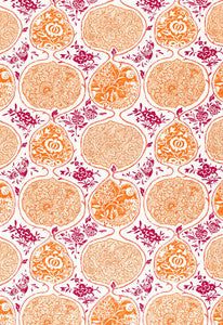 Katsugi Tangerine & Berry 2620936 by Schumacher Designer Fabric