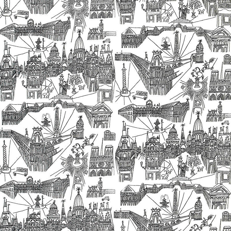 Views Of Paris Black On White 2628830 by Schumacher Fabric Schumacher Fabric Views Of Paris Black On White 2628830Fabric COTTON 100% PAKISTAN </p><p>Repeat: H: HORZ. 54 1/4" (138CM) , V: VERT. 36 3/8" (92CM) 54 - Fabric Carolina -