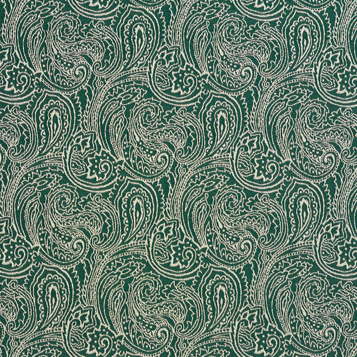 2628 Alpine/Paisley by Charlotte Designer Fabric Uptown Jacquards VI 100% Woven Polyester Asia Exceeds 70,000 Wyzenbeek Rubs (Heavy Duty) Horizontal: 6.75 " x Vertical: 7.5" 54 Inches - Swanky Fabrics -