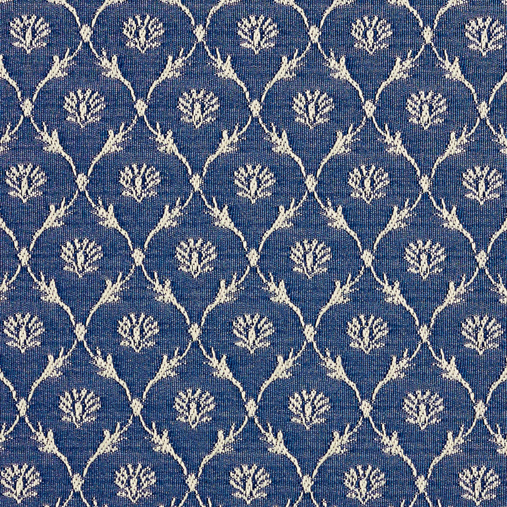 2636 Wedgewood/Trellis by Charlotte Designer Fabric Uptown Jacquards VI 100% Woven Polyester Asia Exceeds 70,000 Wyzenbeek Rubs (Heavy Duty) Horizontal: 1.5" x Vertical: 1.5" 54 Inches - Swanky Fabrics -