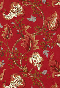 Fox Hollow Tomato And Brass 2639646 by Schumacher Designer Fabric