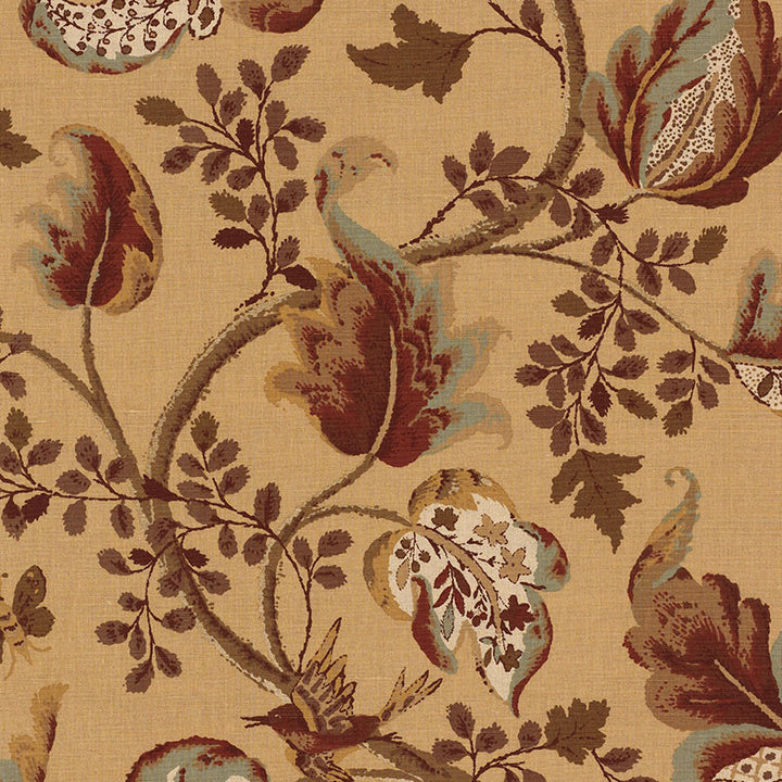 Fox Hollow Honey And Smoke 2639647 by Schumacher Designer Fabric ARCHIVE / LINEN PRINTS LINEN 59% COTTON 41% CZECH REPUBLIC </p><p>Repeat: Horizontal: 26 5/8" (68CM) and Vertical: 27" (69CM) 56 - Swanky Fabrics -