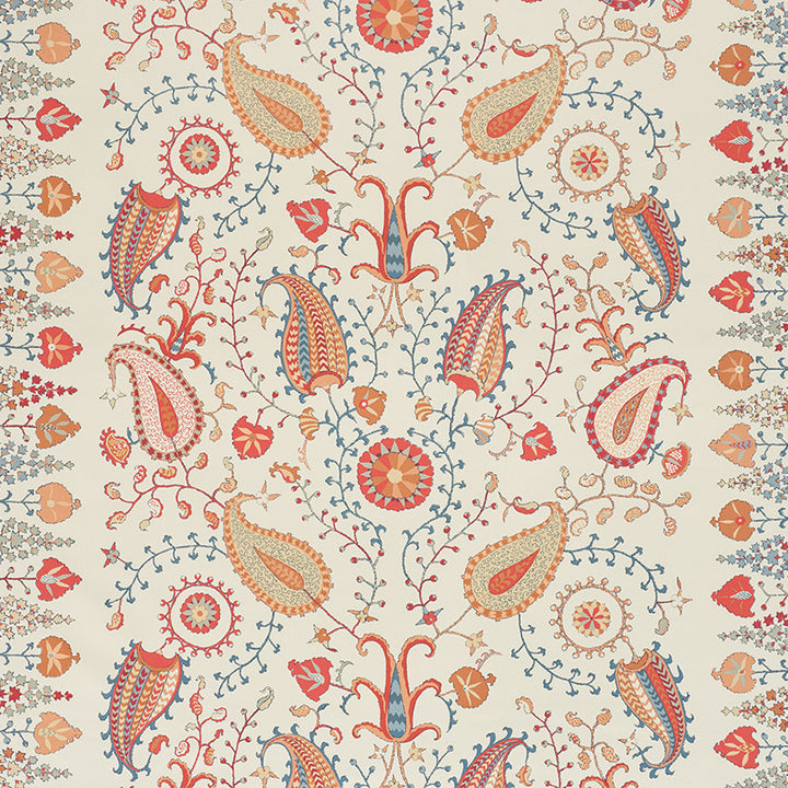 Lakai Printed Embroidery Ivory 2643360 by Schumacher Fabric Schumacher Fabric Lakai Printed Embroidery Ivory 2643360Fabric COTTON 100% FRANCE </p><p>Repeat: H: HORZ. 55 1/2" (141CM) , V: VERT. 28 3/4" (73CM) 55.5 - Fabric Carolina -