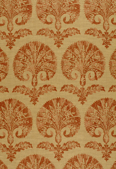 Tasha Carnation Terra 2643390 by Schumacher Designer Fabric Classic-Prints 100% Linen - Horizontal: 13.5 and Vertical: 32 54 - Swanky Fabrics -