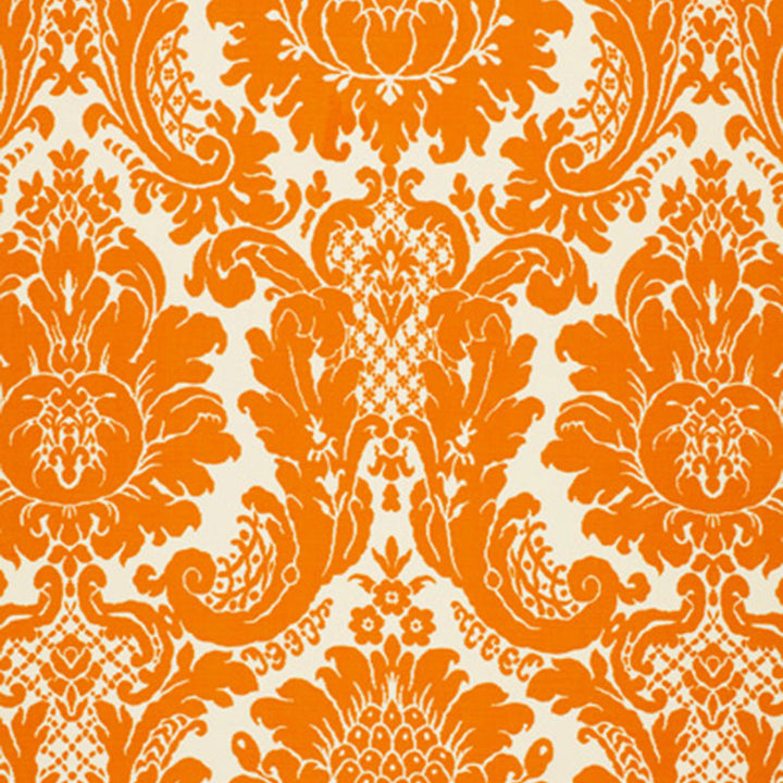 Harmon Manor Ii Tangerine 2643541 by Schumacher Designer Fabric DEC WALK MISC LINEN 55% COTTON 45% BELGIUM </p><p>Repeat: Horizontal: 27" (69CM) and Vertical: 32 1/4" (82CM) 53.5 - Swanky Fabrics -