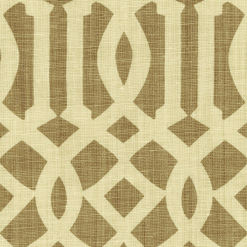 Imperial Trellis Natural/Coffee 2643761 by Schumacher Fabric Schumacher Fabric Imperial Trellis Natural/Coffee 2643761Fabric LINEN 100% UNITED STATES OF AMERICA </p><p>Repeat: H: HORZ. 6 3/4" (17CM) , V: VERT. 12 1/2" (32CM) 54 - Fabric Carolina -