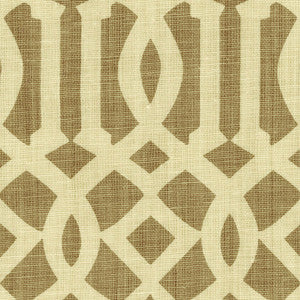 Imperial Trellis Natural/Coffee 2643761 by Schumacher Designer Fabric