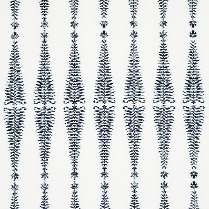 Fern Tree Navy & White 2643882 by Schumacher Fabric Schumacher Fabric Fern Tree Navy & White 2643882Fabric COTTON 80% ITALY </p><p>Repeat: H: HORZ. 3 1/2" (9CM), V: VERT. 18 2/3" (48CM) 55.125 - Fabric Carolina -
