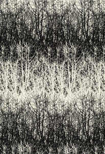 Birches Black 2644021 by Schumacher Designer Fabric