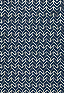 Chevron Print Navy 2644031 by Schumacher Designer Fabric
