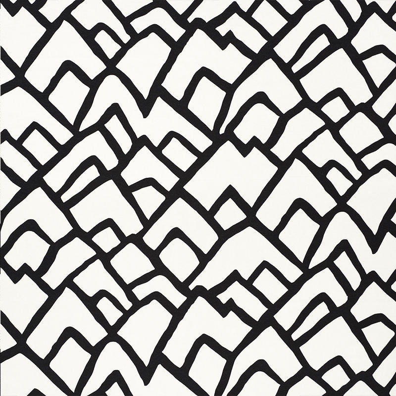 Zimba Ebony 2644336 by Schumacher Designer Fabric MODERN PRINTS LINEN 55% COTTON 45% UNITED STATES OF AMERICA </p><p>Repeat: Horizontal: 27" (69CM) and Vertical: 32" (81CM) 54 - Swanky Fabrics -