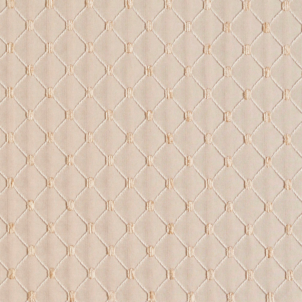 2650 Linen/Diamond by Charlotte Designer Fabric Uptown Jacquards VI 100% Woven Polyester Asia Exceeds 70,000 Wyzenbeek Rubs (Heavy Duty) Horizontal: 1.75" x Vertical: 1.5" 54 Inches - Swanky Fabrics -
