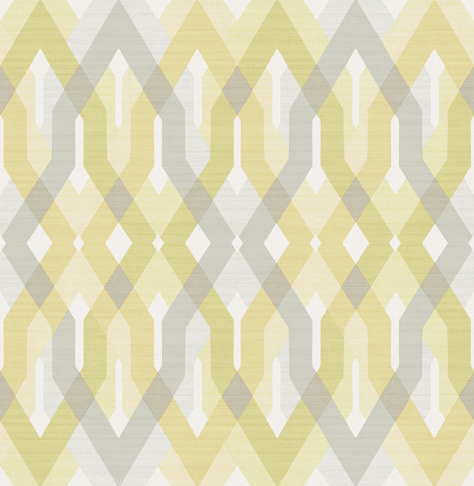 Harbour Golden Green Lattice Wallpaper by A-Street Prints Designer Catalina Covers about 56.4 square feet 20.5-in by 33-ft long roll Unpasted 10.5 - Swanky Fabrics -