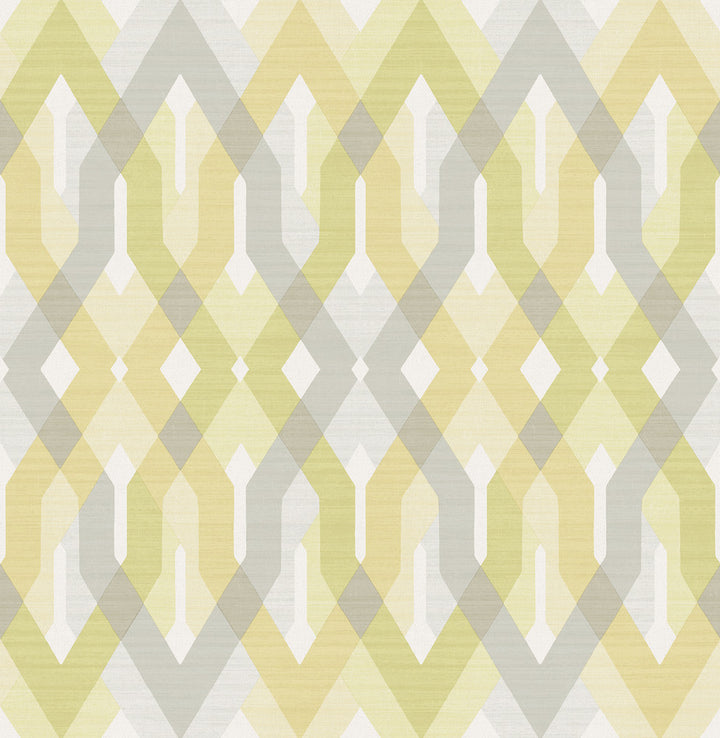 Harbour Golden Green Lattice Wallpaper by A-Street Prints Designer Catalina Covers about 56.4 square feet 20.5-in by 33-ft long roll Unpasted 10.5 - Swanky Fabrics -