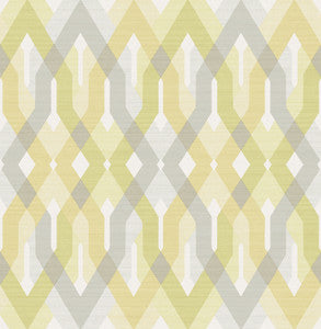 Harbour Golden Green Lattice Wallpaper by A-Street Prints Designer