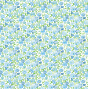 Elsie Sky Blue Floral Wallpaper by A-Street Prints Designer