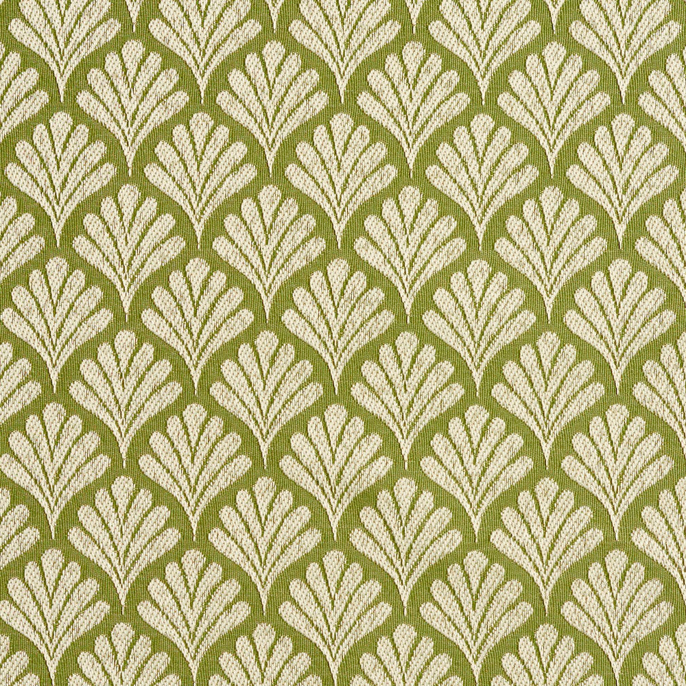 2658 Fern/Fan by Charlotte Designer Fabric Uptown Jacquards VI 100% Woven Polyester Asia Exceeds 70,000 Wyzenbeek Rubs (Heavy Duty) Horizontal: 1.75" x Vertical: 1.5" 54 Inches - Swanky Fabrics -