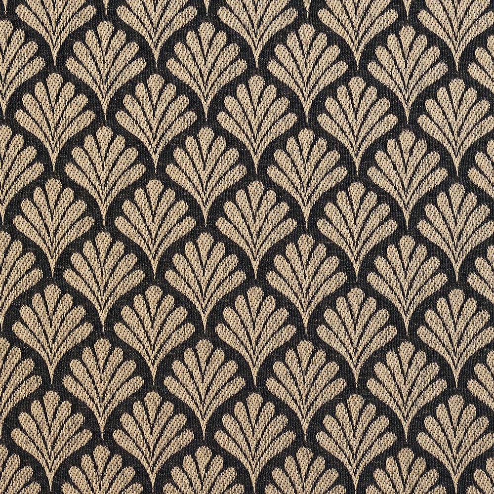 2660 Onyx/Fan by Charlotte Designer Fabric Uptown Jacquards VI 100% Woven Polyester Asia Exceeds 82,000 Wyzenbeek Rubs (Heavy Duty) </p><p>Repeat: Horizontal: 1.75" x Vertical: 1.5" 54 Inches - Swanky Fabrics -