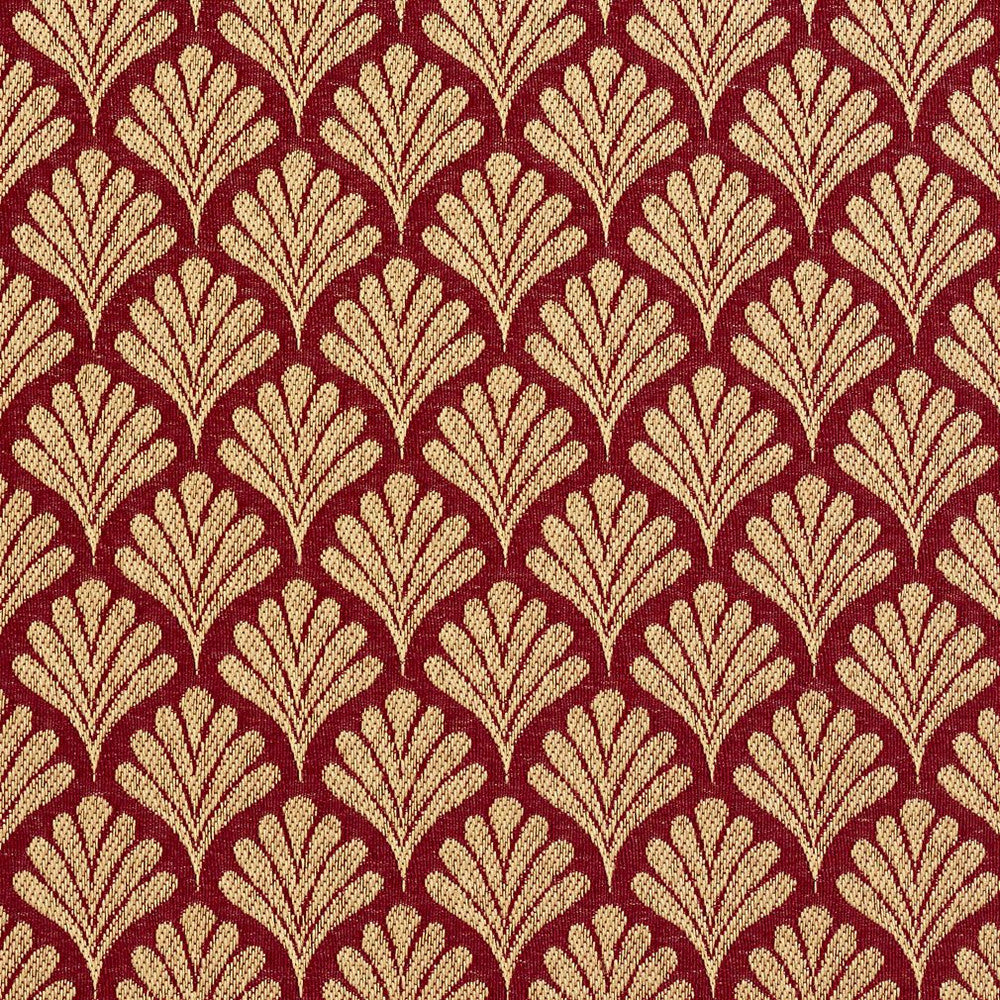 2661 Crimson/Fan by Charlotte Designer Fabric Uptown Jacquards VI 100% Woven Polyester Asia Exceeds 82,000 Wyzenbeek Rubs (Heavy Duty) </p><p>Repeat: Horizontal: 1.75" x Vertical: 1.5" 54 Inches - Swanky Fabrics -