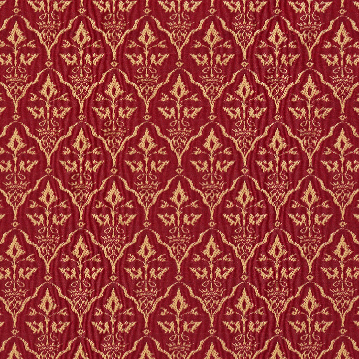 2670 Crimson/Cameo by Charlotte Designer Fabric Uptown Jacquards VI 100% Woven Polyester Asia Exceeds 90,000 Wyzenbeek Rubs (Heavy Duty) </p><p>Repeat: Horizontal: 1.5" x Vertical: 2.75" 54 Inches - Swanky Fabrics -