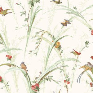 Botanical Green Astrid Wallpaper by Brewster Designer