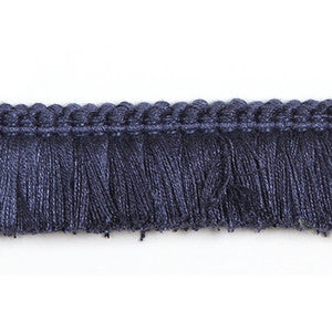 Hellenic Key Brushed Fringe Denim by Europatex Designer Trim