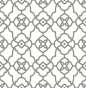 Atrium Grey Trellis Wallpaper by A-Street Prints Designer