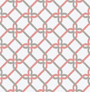 Palladian Coral Ogee Wallpaper by A-Street Prints Designer