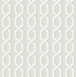 Twist Grey Geometric Wallpaper by Brewster Designer