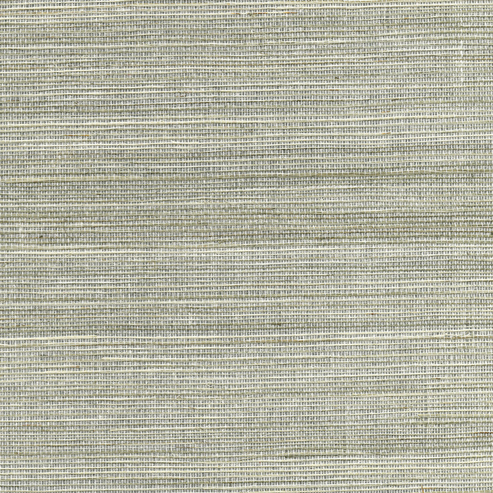 Nathan Silver Grasscloth Wallpaper by Kenneth James Designer Canton Road Covers about 72 square feet 36-in by 24-ft long roll Unpasted 0 - Swanky Fabrics -