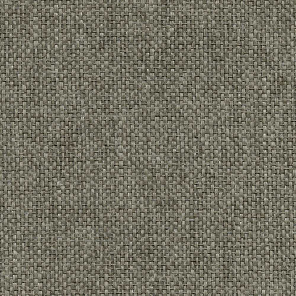 Gaoyou Taupe Paper Weave Wallpaper by Kenneth James Designer Canton Road Covers about 72 square feet 36-in by 24-ft long roll Unpasted 0 - Swanky Fabrics -