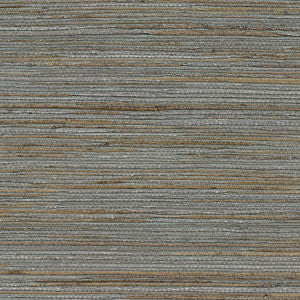 Shandong Slate Ramie Grasscloth Wallpaper by Kenneth James Designer