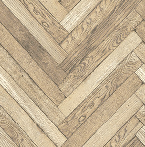 Mammoth Wheat Diagonal Wood Wallpaper by Brewster Designer