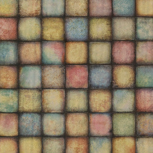 Soucy Multicolor Tiles Wallpaper by Brewster Designer