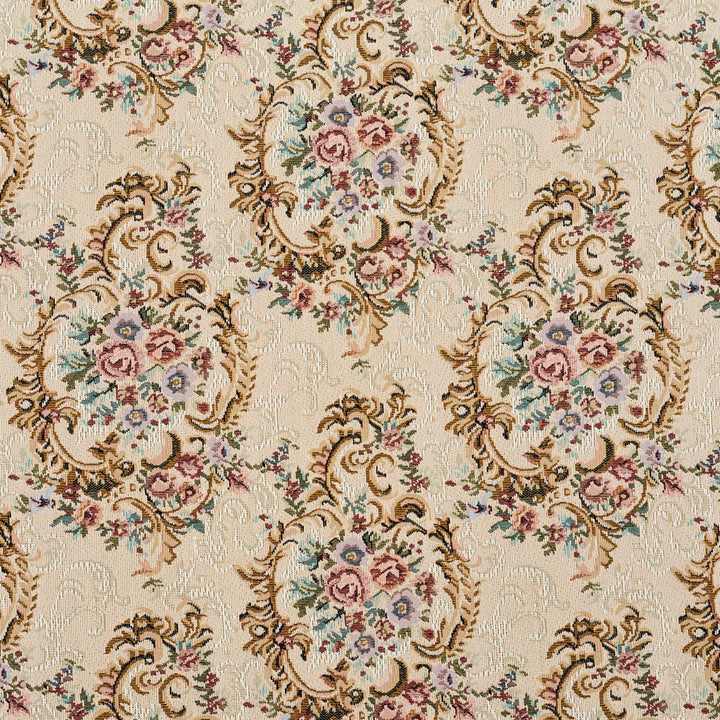 2773 Victoria by Charlotte Designer Fabric Tapestry Treasures III & Ring Book Page #24 39% Olefin, 32% Polyester, 29% Cotton Asia Exceeds 100,000 Wyzenbeek Rubs (Heavy Duty) Horizontal: 13.5" x Vertical: 13.5" 54 Inches - Swanky Fabrics -