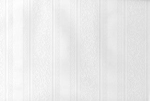 Kannberg White Paintble Stripe Texture Wallpaper by Brewster Designer