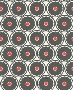 Buttercup Black Flower Wallpaper by A-Street Prints Designer