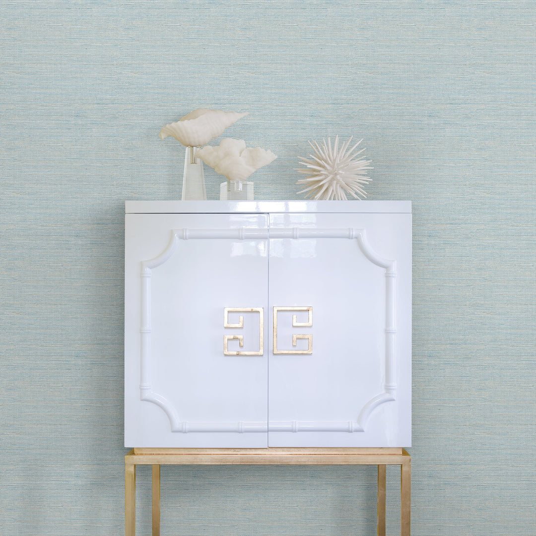 Lilt Blue Faux Grasscloth Wallpaper by A-Street Prints Designer