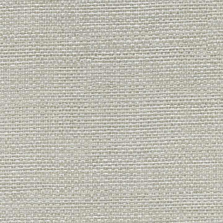 Bohemian Pewter Woven Texture Wallpaper by Warner Designer