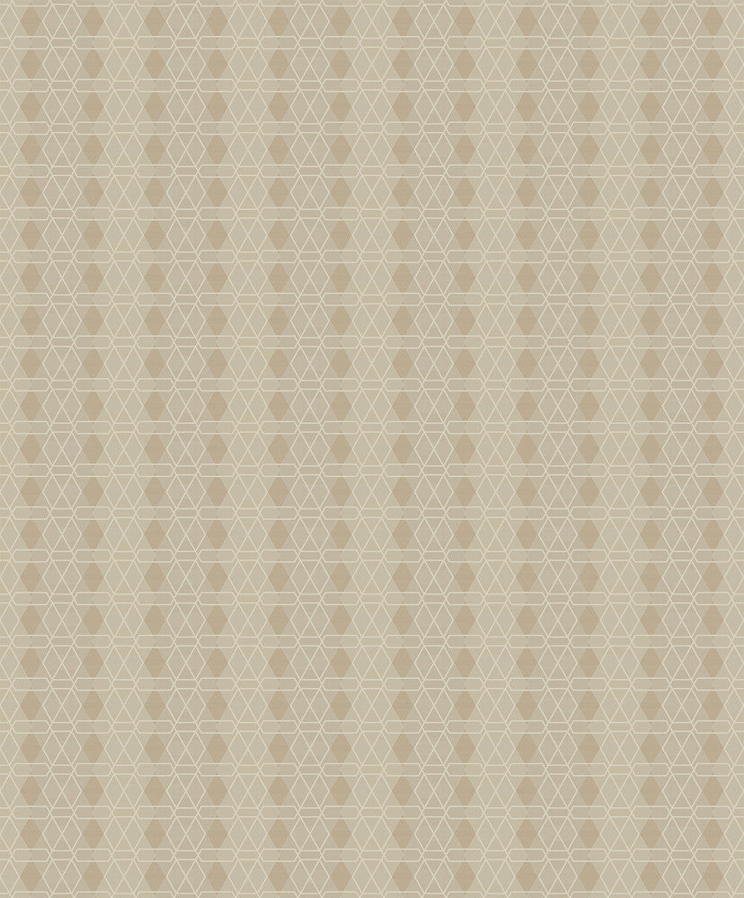 Taylor Beige Diamond Wallpaper by Advantage Designer Geo Covers about 57.8 square feet 21-in by 33-ft long roll Unpasted 12.5 - Swanky Fabrics -