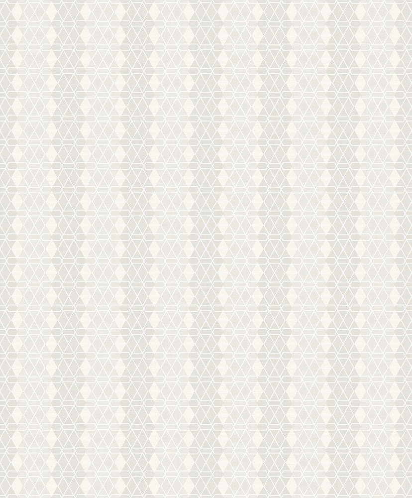 Taylor Light Grey Diamond Wallpaper by Advantage Designer Geo Covers about 57.8 square feet 21-in by 33-ft long roll Unpasted 1.2 - Swanky Fabrics -
