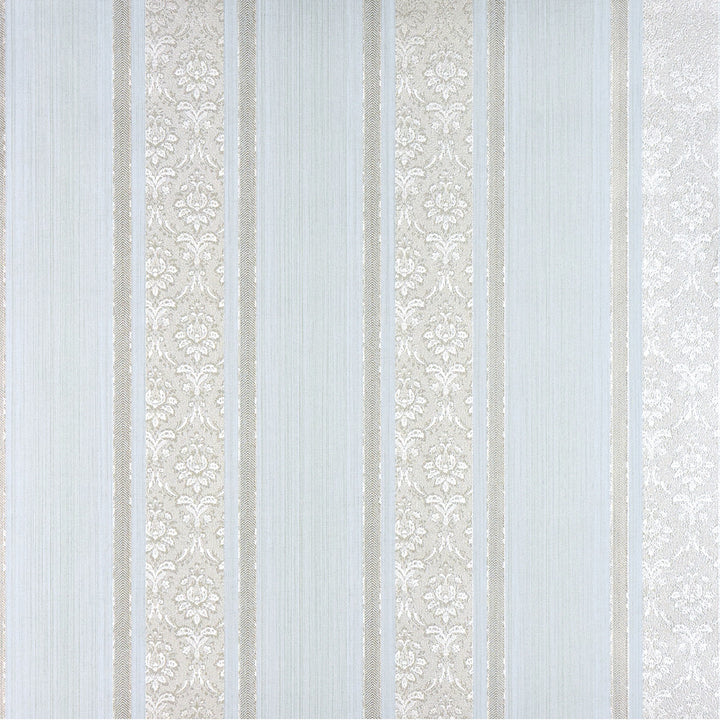 Mackenzie Mint Stripe Wallpaper by Advantage Designer Traditional Covers about 57.8 square feet 21-in by 33-ft long roll Unpasted 0 - Swanky Fabrics -