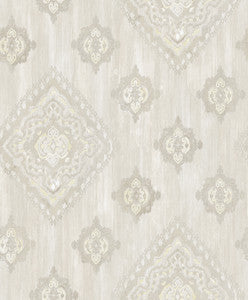 Leana Yellow Medallion Wallpaper by Advantage Designer
