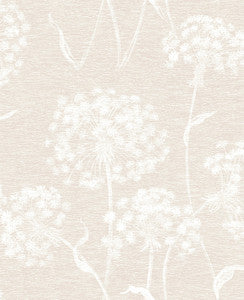Carolyn Cream Dandelion Wallpaper by Advantage Designer