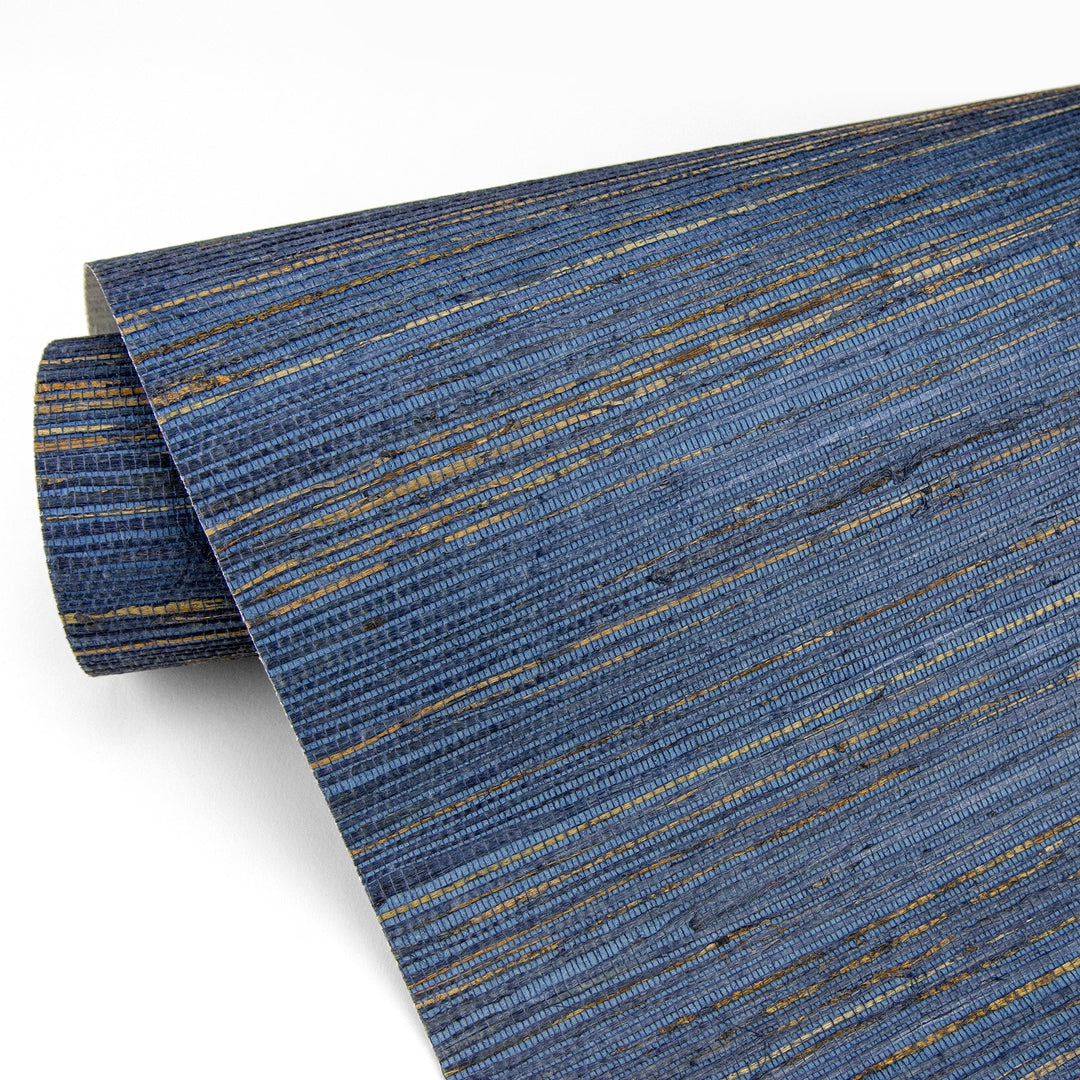 Pattini Indigo Grasscloth Wallpaper by A-Street Prints Designer