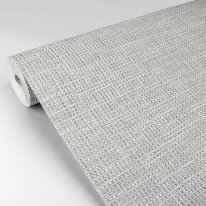 In The Loop Grey Faux Grasscloth Wallpaper by A-Street Prints Designer