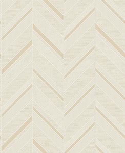 Punta Mita Cream Chevron Wallpaper by Advantage Designer