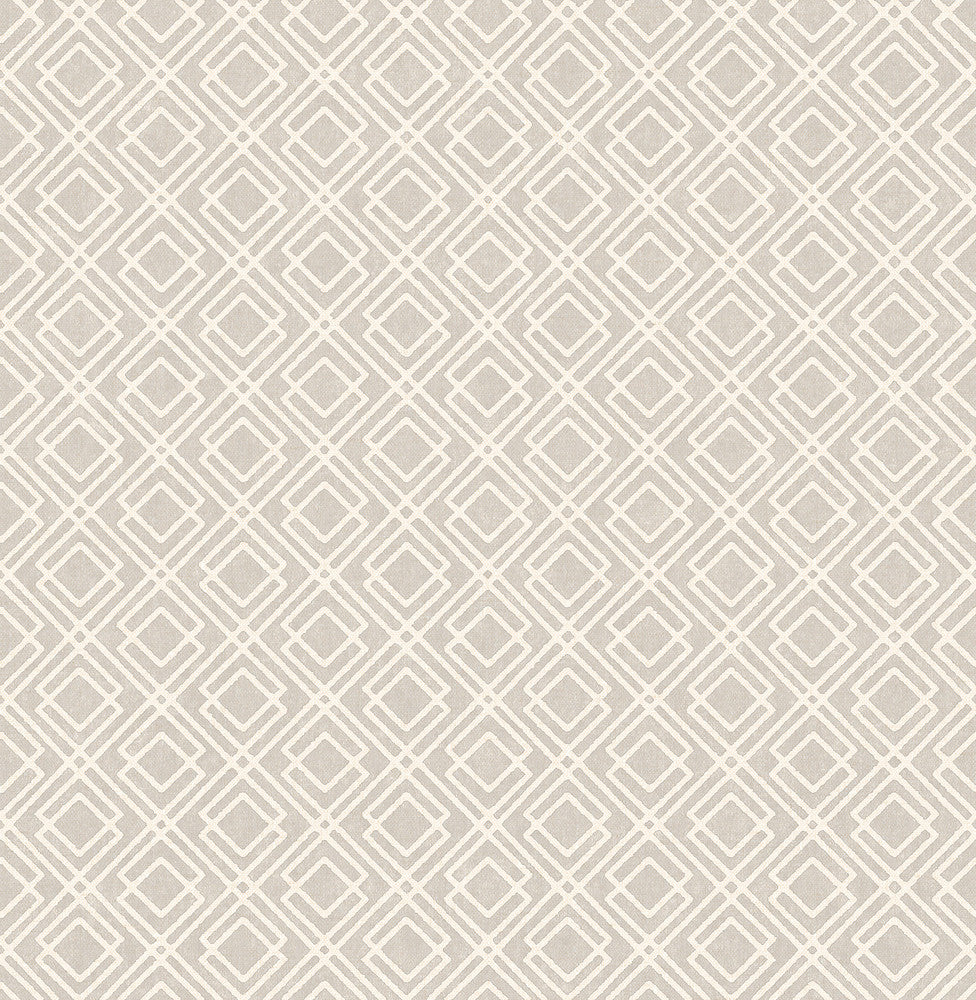 Puck Light Brown Geometric Wallpaper by Advantage Designer Shades of Grey Covers about 56.4 square feet 20.5-in by 33-ft long roll Unpasted 20.8 - Swanky Fabrics -