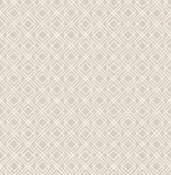 Puck Light Brown Geometric Wallpaper by Advantage Designer Shades of Grey Covers about 56.4 square feet 20.5-in by 33-ft long roll Unpasted 20.8 - Swanky Fabrics -
