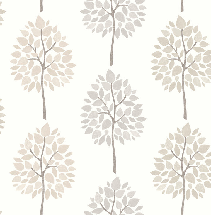 Ceres Grey Tree Wallpaper by Advantage Designer Shades of Grey Covers about 56.4 square feet 20.5-in by 33-ft long roll Unpasted 10.4 - Swanky Fabrics -